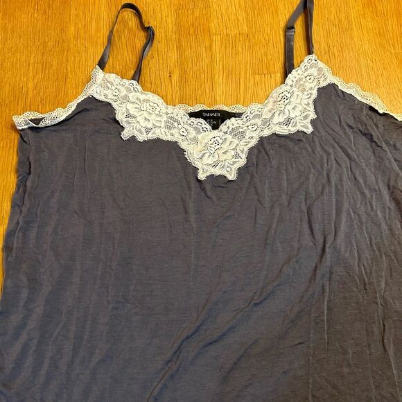 Tahari Gray Sleeveless Spaghetti Strap - Picture 7 of 8